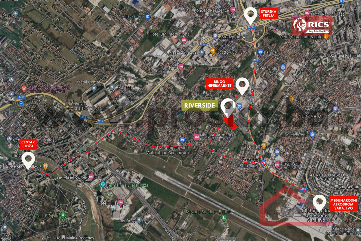 26 Označena lokacija kompleksa RIVERSIDE