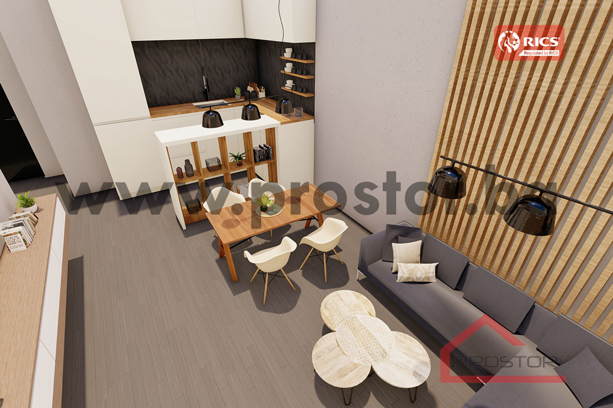 14 Render dnevni boravak i kuhinja