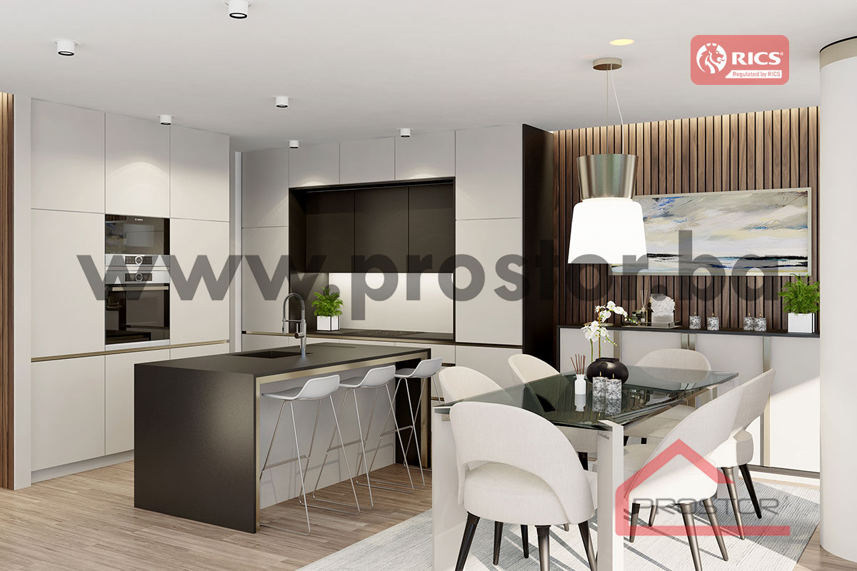 3 Render kuhinja i trpezarija