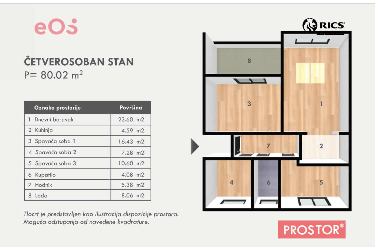 16 Tlocrt D,-Stan-1,-80,02