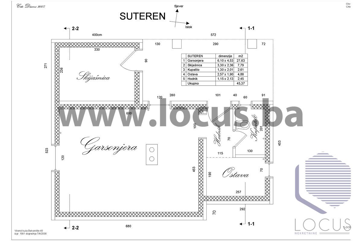 29 Tlocrt suteren