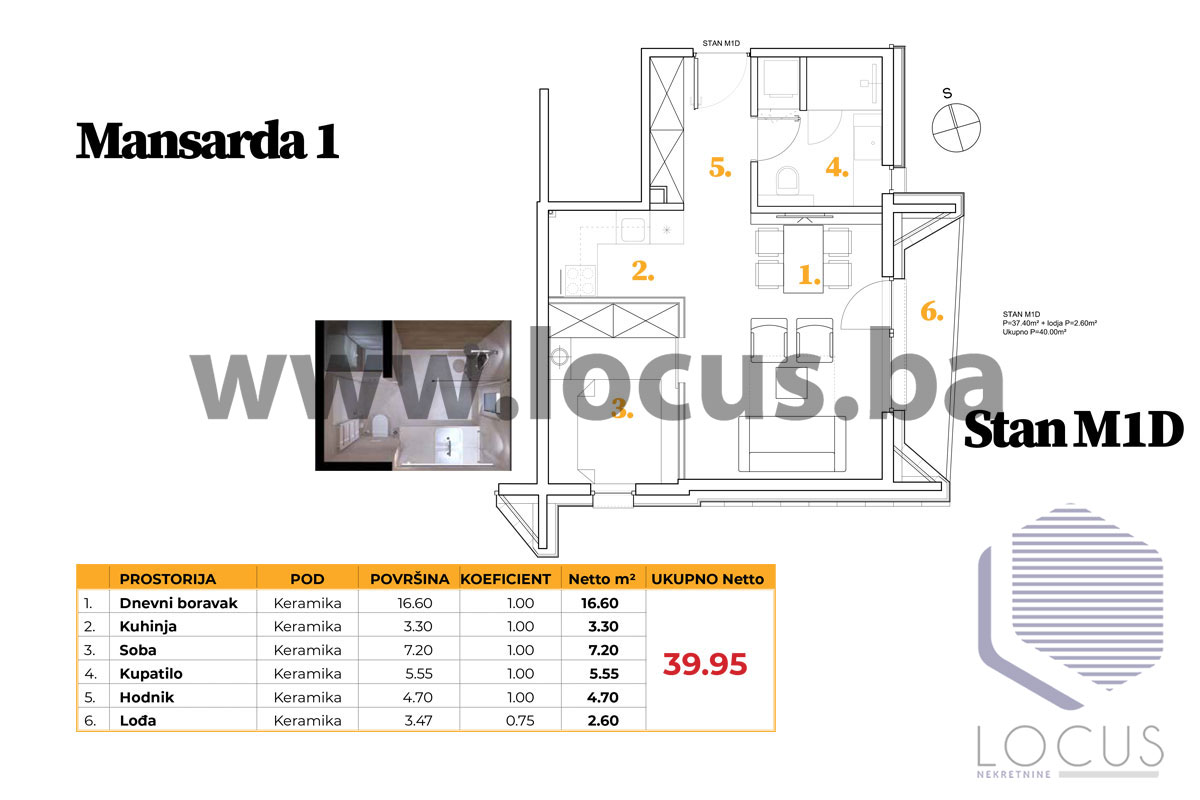 8 tlocrt Mansarda-M1D