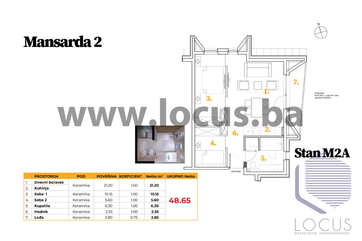 9 tlocrt Mansarda-M2A