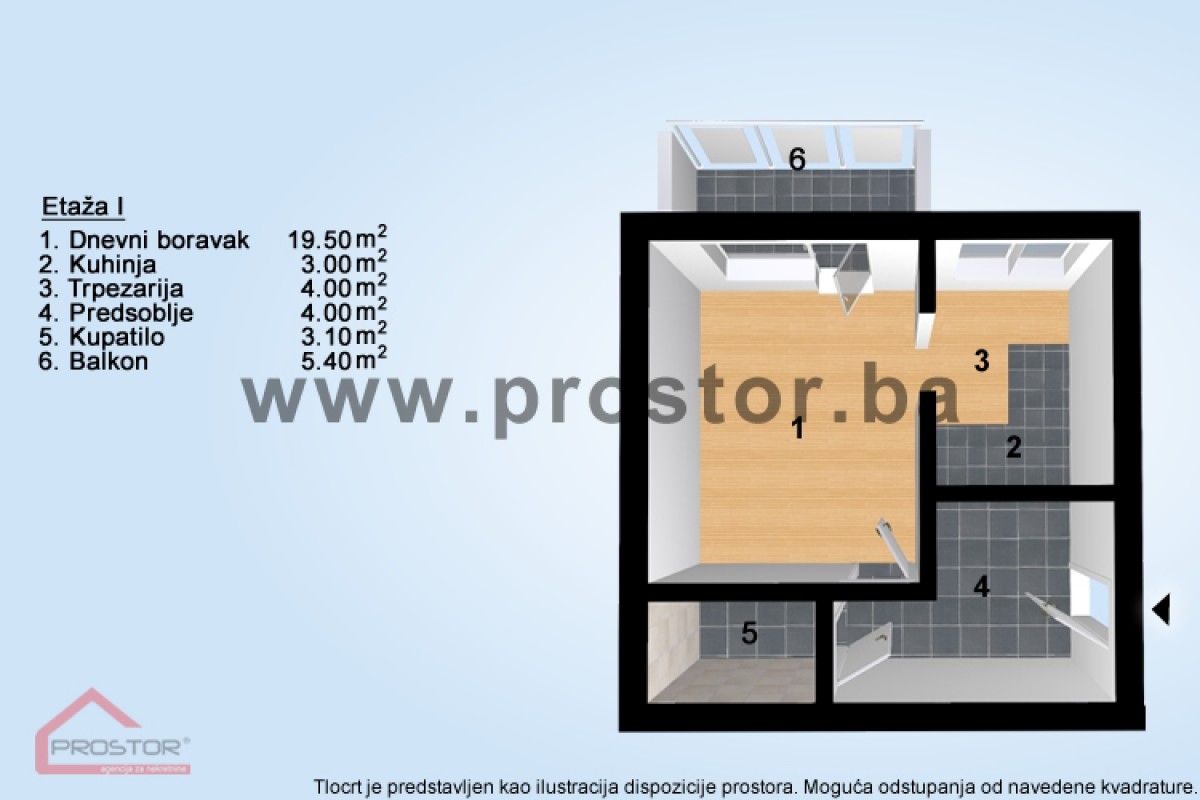 3D tlocrt - prva etaza