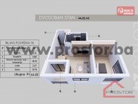 11 Tlocrt Stan 44,22m2 