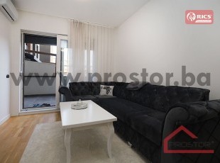 Furnished two-bedroom apartment in a great location in Stup/Bulevar. The apartment is available from 01.03.