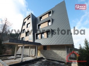 Smaller two-bedroom apartment with a view of the slope in the newly built, top-quality Velmonte Ski Lodge in a prime location, Jahorina! THE ONLY ONE AVAILABLE!